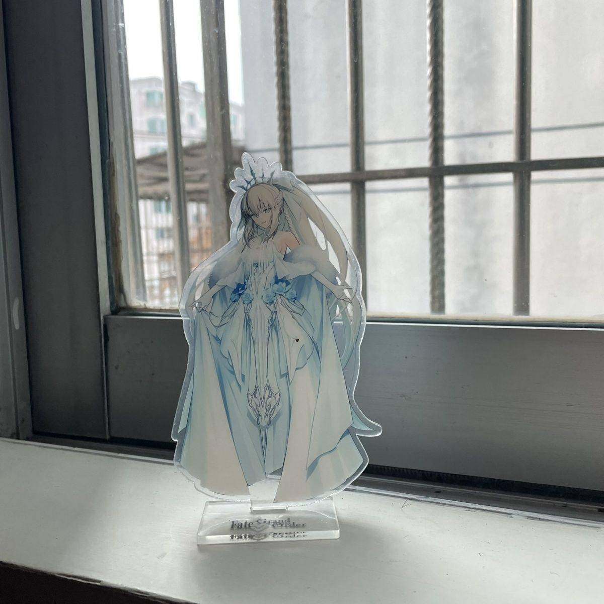 新款FGO日本同人周边fate亚克力大立牌二次元桌面摆件婚纱摩根
