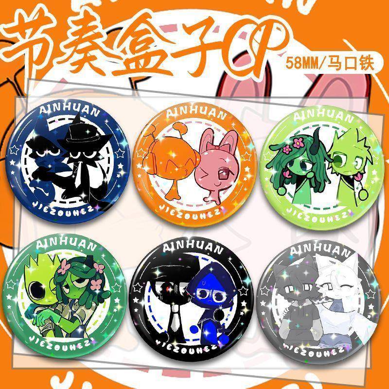 sprunki节奏盒子CP周边徽章书包挂饰镭射吧唧谷子摆件礼物现货