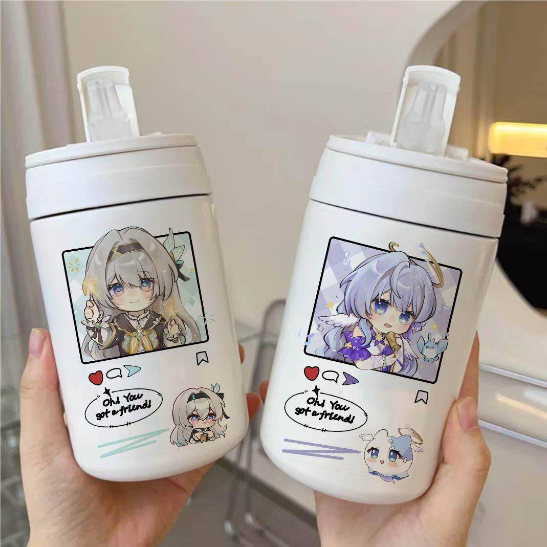 星穹保温杯双饮咖啡杯大容量知更鸟周边304不锈钢学生随手水杯