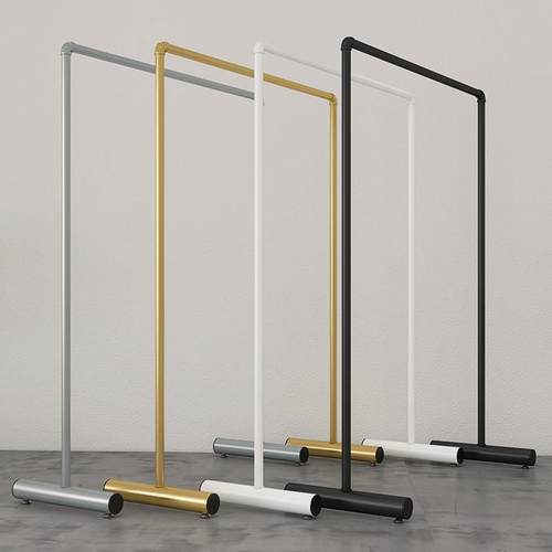 加粗镀锌水管晾衣架服装店展示架落地式女装童装店货架侧挂龙门架