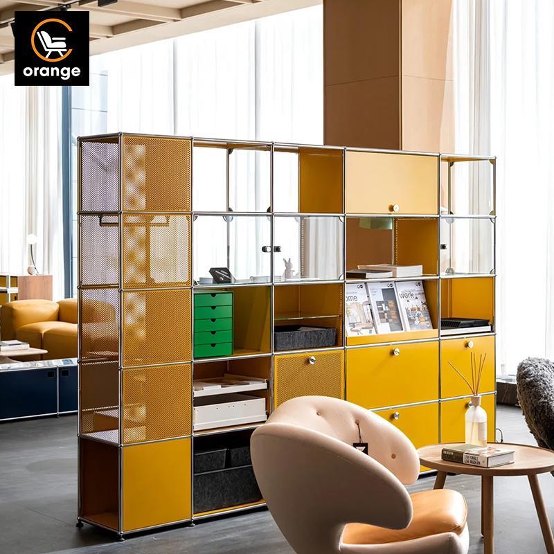 中古定制家用书柜usm柜模块收纳柜置物架不锈钢客厅酒柜陈列柜