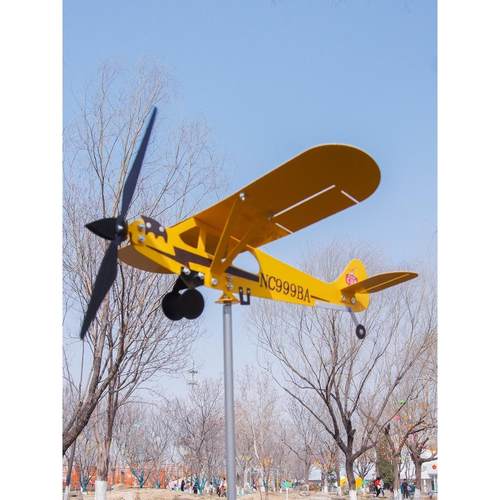 户外金属飞机风车风向标转向风向万向随风转庭院花园阳台摆件草坪