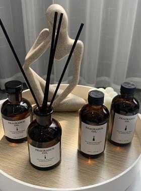 覆古棕色玻璃瓶藤条无火香薰100毫升0.47公斤