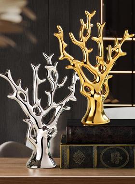 发财树招财摆件新年春节家居酒柜装饰品客厅电视柜小摇钱树聚财位