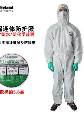 雷克兰防护服AMN428E带帽连体衣防化服防尘服防水防喷溅服防参透