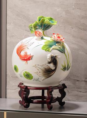 金玉满堂新中式客厅玄关电视柜角几家居装饰品新房高档大摆件乔迁