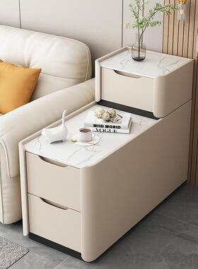 Tal沙发2025边柜侧边新款岩板落地轻奢客厅实木简约小型现代夹缝