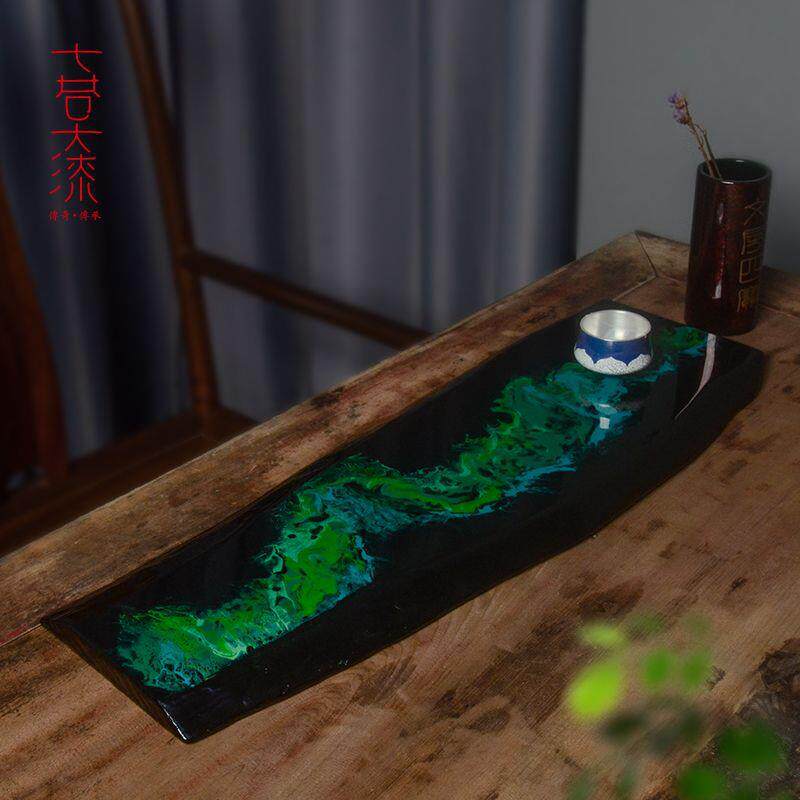 七巷漆器茶具福州大漆手工制作干湿两用茶盘随型原木茶室装饰茶台