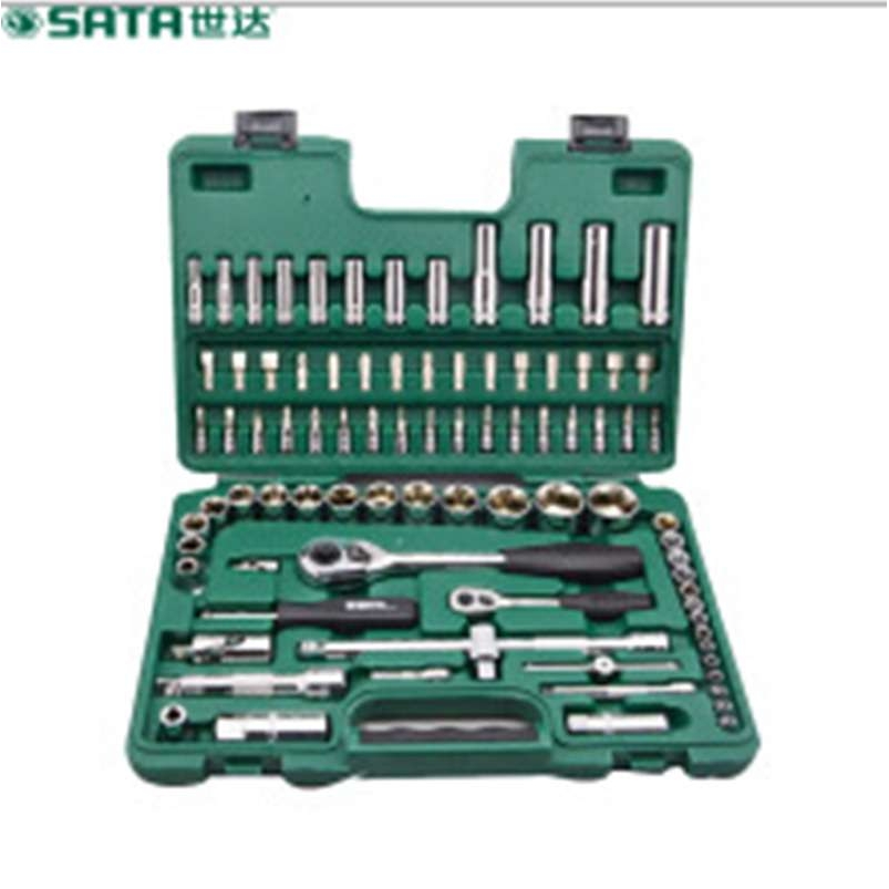 SATA世达86件套汽修汽保组套棘轮套筒扳手汽车维修工具套装09013