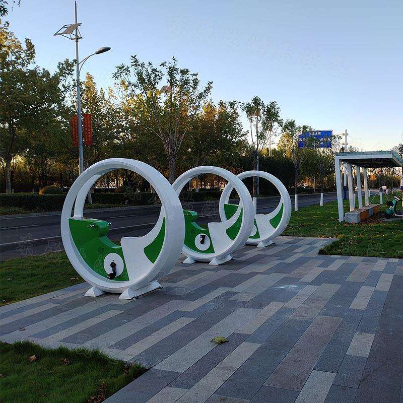 景区广场不锈钢互动发光单车 体育公园广场自行脚踩互动发光设备