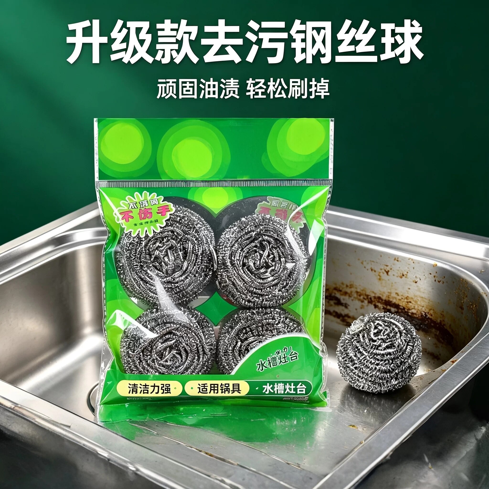 厨房不锈钢丝球去油去污