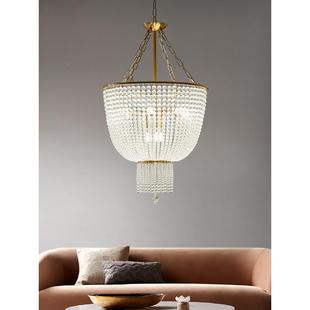 田美CH6823式 晶吊灯法式 复轻古卧室餐厅客厅衣帽间 园浪漫水 新款