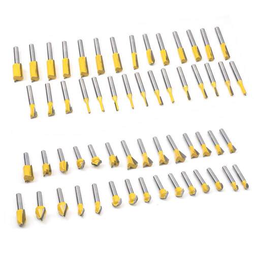 1/柄100件套边装木刀工铣雕刻机电木铣修机用刀头刀WNK具开4槽花