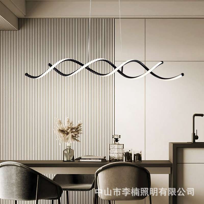 北欧灯具 餐厅吊灯LED长条灯收银台餐桌吧台灯现代简约家用餐吊灯