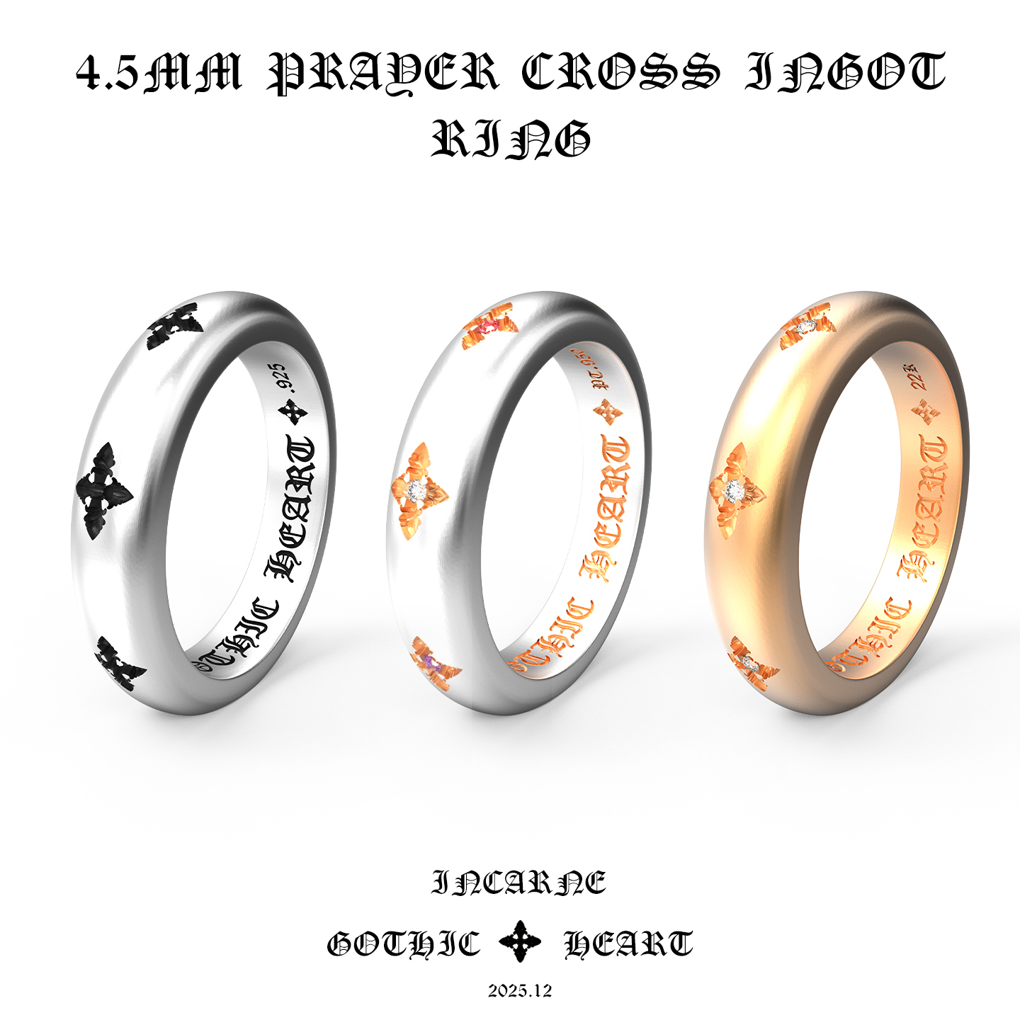 GOTHICHEART神祈元宝十字戒指