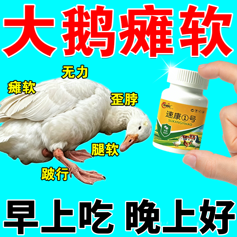 速康一号鸭鹅瘫软灵鹅病专用鸡鸭鹅禽站不稳走路瘸拐饲料添加剂