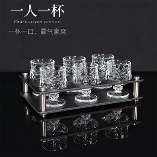 轻奢一口杯50ML1两高档小酒杯子高颜值 白酒杯家用玻璃喝酒杯套装