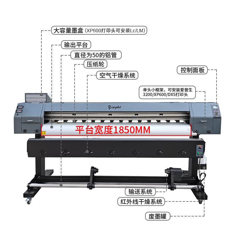 幅yighe压电写真机XP6YH-1800A00喷头广告喷绘打印机n宽彩色数码