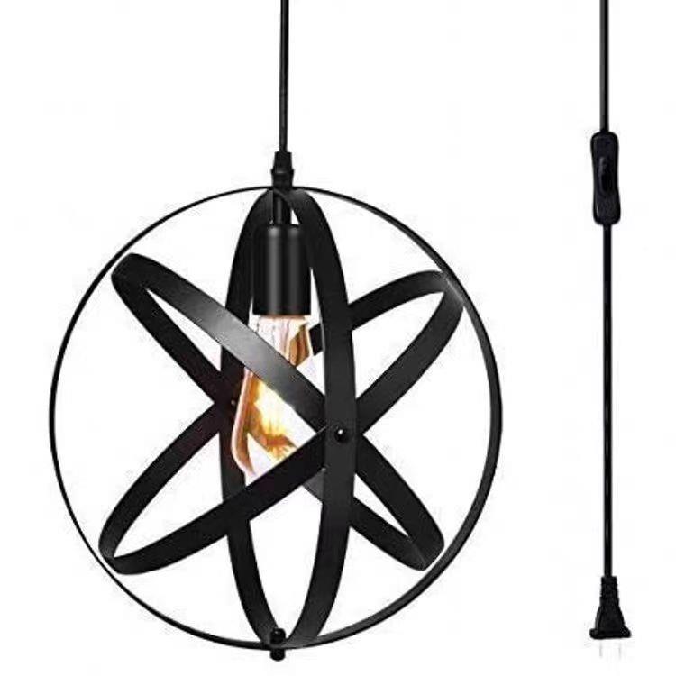 757中山灯具现代村简约客厅餐厅灯式乡地古球吊灯复工业风床美头