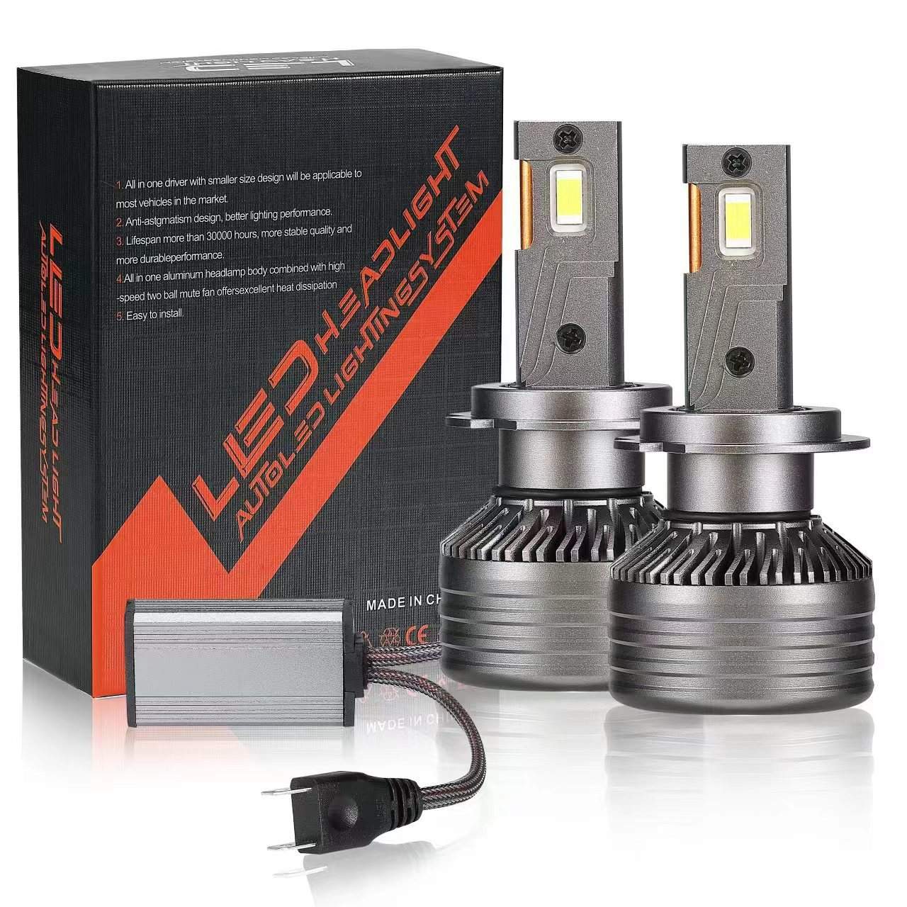 VX40双铜管大功率超亮聚光汽车led大灯 h4h1h7led大灯h11  9005