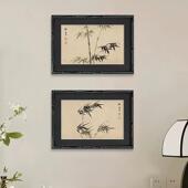 墨客竹幽兰 法装 式 画 复al202312古中国风厅饰东方禅意新中式 卧