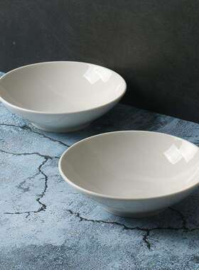 釉彩白色斗汤碗【新骨瓷】家笠用陶瓷餐下F77MS586汤盘具剁椒鱼头
