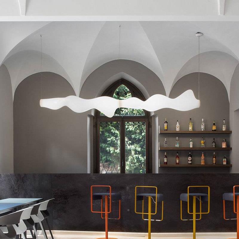 现代525长简约设饰计师酒店客展厅条吊灯餐厅书房吧台装DLE异形灯