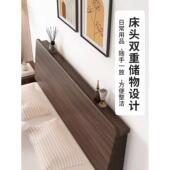 现代F97TST5J简约双人床主架出租房米经济人型卧单床床床实木床家