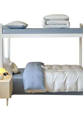 学生宿.舍纯棉三头件套90x190单人寝09床笠床室单被子枕TZG一整套