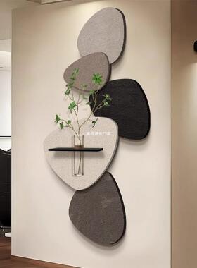 UEY道转来运入户门玄关装饰画中古风走廊过挂画水石培绿植感壁画