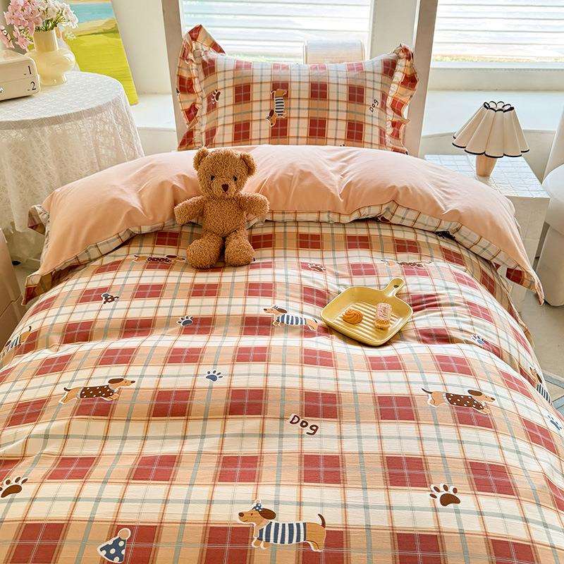 学生宿舍云朵铺棉四DD-A044三件套男女生单上下寝室床单被人套云