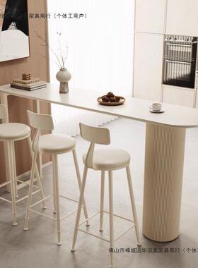 轻岩板吧台BOZ桌客家用厨厅房边隔奢断吧台阳台靠墙垭口小户型高