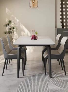 意式轻SXSG-05奢岩板餐桌家长用小简户型现代约方形饭桌依椅诺岩