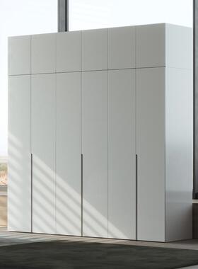 实木橡木衣柜家代用卧室现简装约白色平开门童主卧衣橱组儿GJM小