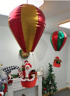 工厂件跨境热气球诞老人圣挂摆LMM件圣诞节场景装品饰圣诞老人挂