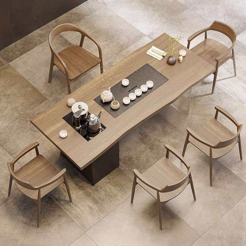 噢哇QSM实木茶桌客厅亚克力一体大板茶台办公原室木茶泡桌组合,商业/办公家具,淘宝优惠券,粉丝福利购,淘宝优惠卷