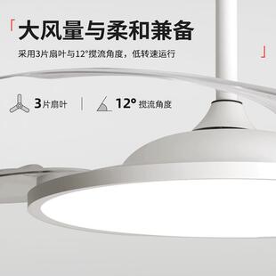 电隐形风扇风灯2056225新款吊扇灯卧室厅带灯扇一体餐吸吊两用超