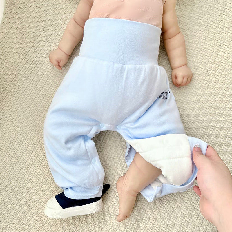 新生儿棉裤初生宝宝带按扣秋冬季宝宝高腰夹M棉开扣裤子婴儿保暖,童装/婴儿装/亲子装,裤子,淘宝优惠券,粉丝福利购,淘宝优惠卷
