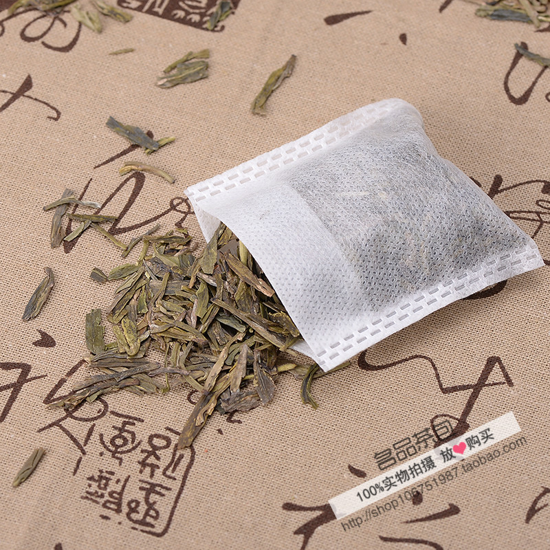 100个6.5x7cm小号反折茶包无纺布过滤袋一次性茶T包袋茶叶袋泡茶