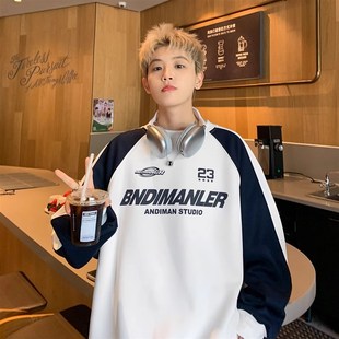 特大码300斤卫衣男款春秋季2024新款美式高街重磅U痞帅机车服外套