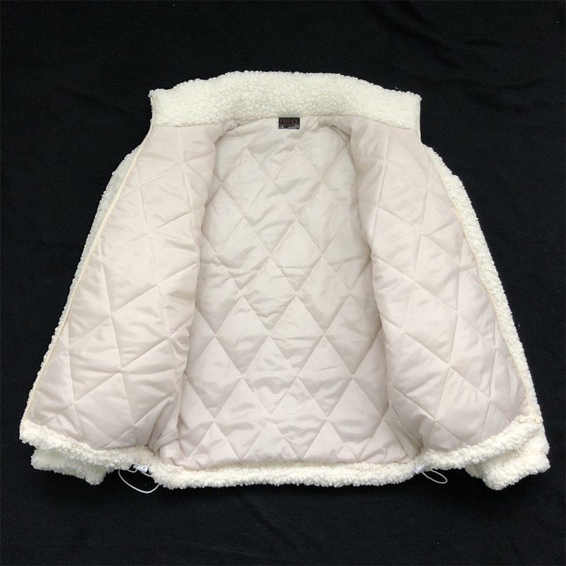 冬季白色棉袄羊羔绒外p套男春季情侣颗粒绒棉服男款高级棉衣男生