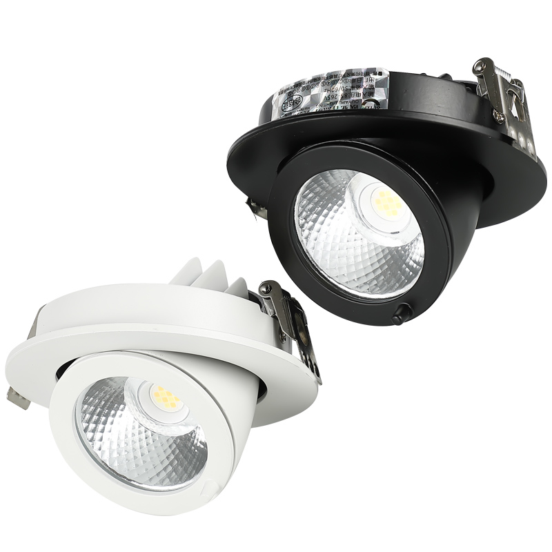 高亮象鼻灯ledj射灯8开孔12公分吊顶背景墙筒灯超亮嵌入式天花灯