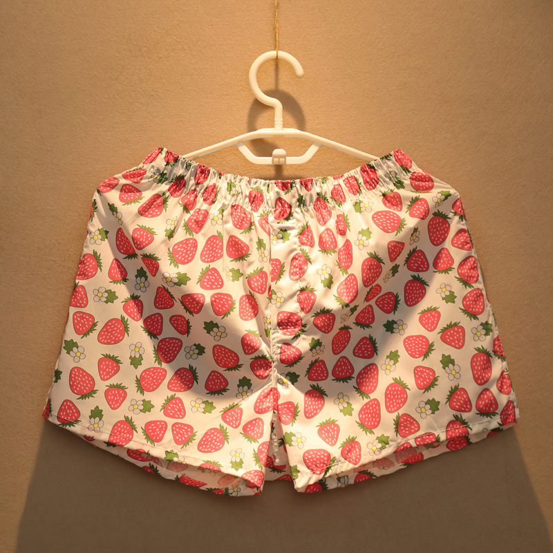 夏季宽松男士内裤男纯棉阿罗睡z裤舒适透气平角居家休闲四角短裤