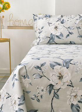 全新纯棉帆布床单粗布三件套床品纯棉帆布加厚R枕套四季布粗布定