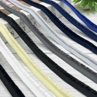 辅料 1cm羊毛绒子母带滚边包边条窗帘F沙发抱枕被套牙子带服装