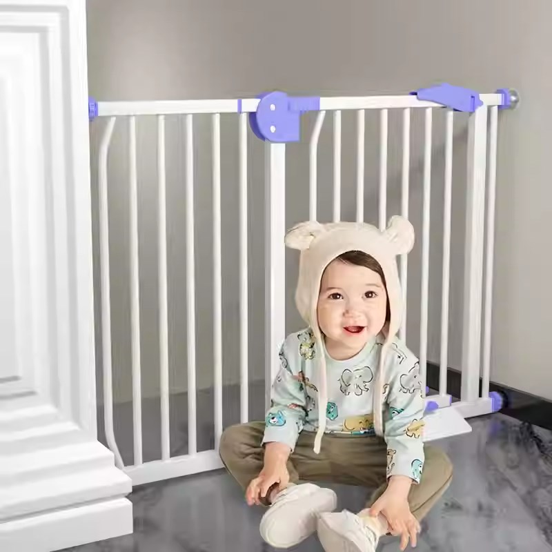 婴儿童防护栏宝宝楼梯口安全门栏宠物狗狗围栏R栅栏杆隔离门免打