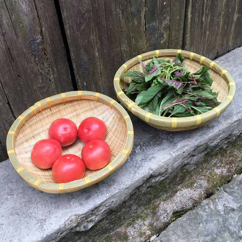 筲箕 竹编青篾圆l簸箕洗菜淘米沥水篮果蔬箩筐收纳筐馒头篓竹筛子,特色手工艺,竹编/竹雕,淘宝优惠券,粉丝福利购,淘宝优惠卷