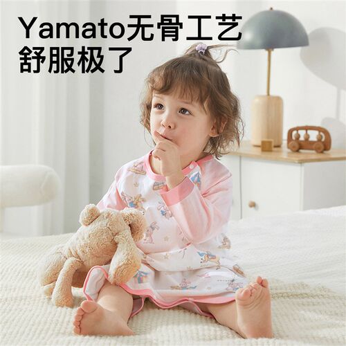 女童睡裙夏季纯棉女孩宝宝2025新款长袖儿童P睡衣公主风睡袍空调