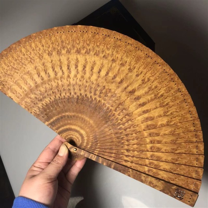 金丝楠木a扇子小叶桢楠苏扇中国风扇汉服搭配复古扇送礼品收藏走