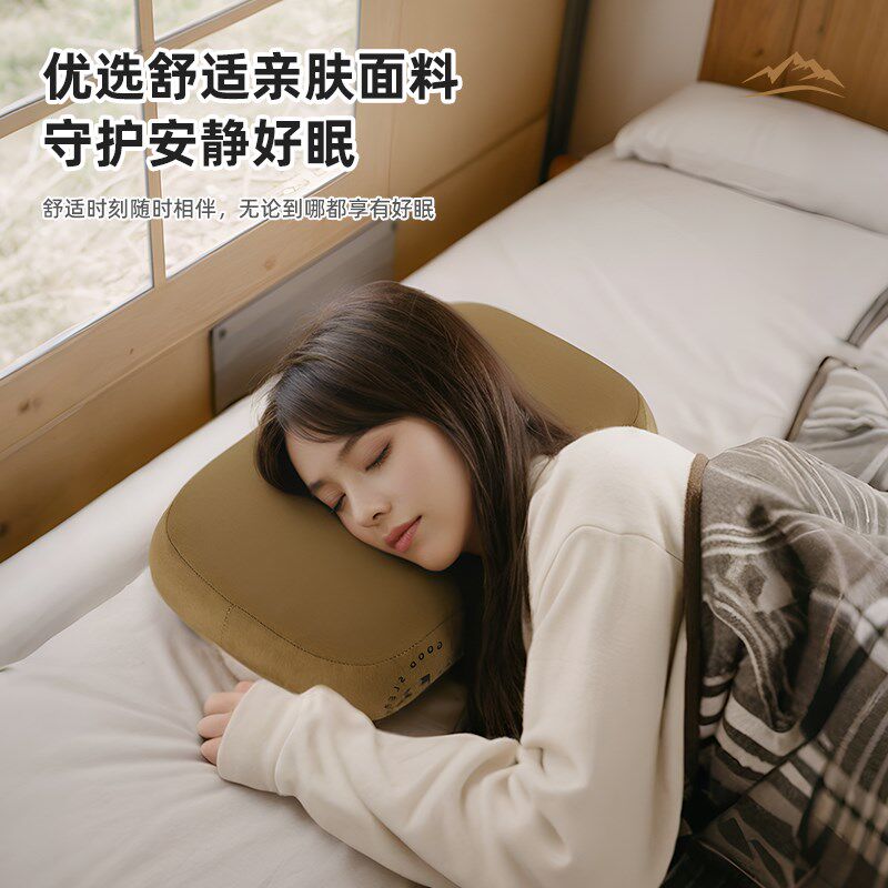 户外露营枕头出差便携式小号折叠B旅行护颈枕成人午睡头枕睡觉神
